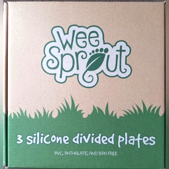 WeeSprout Silicone Divided Plates for Babies & Toddlers 100% Food-Grade Set of 3 - Picture 2 of 16